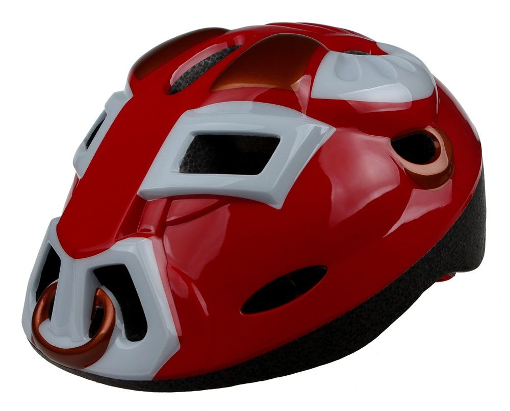 Chinesischer Lieferant Tier-Fahrradhelm PC In-Mold Schöner LED-Licht-Kinderfahrradhelm