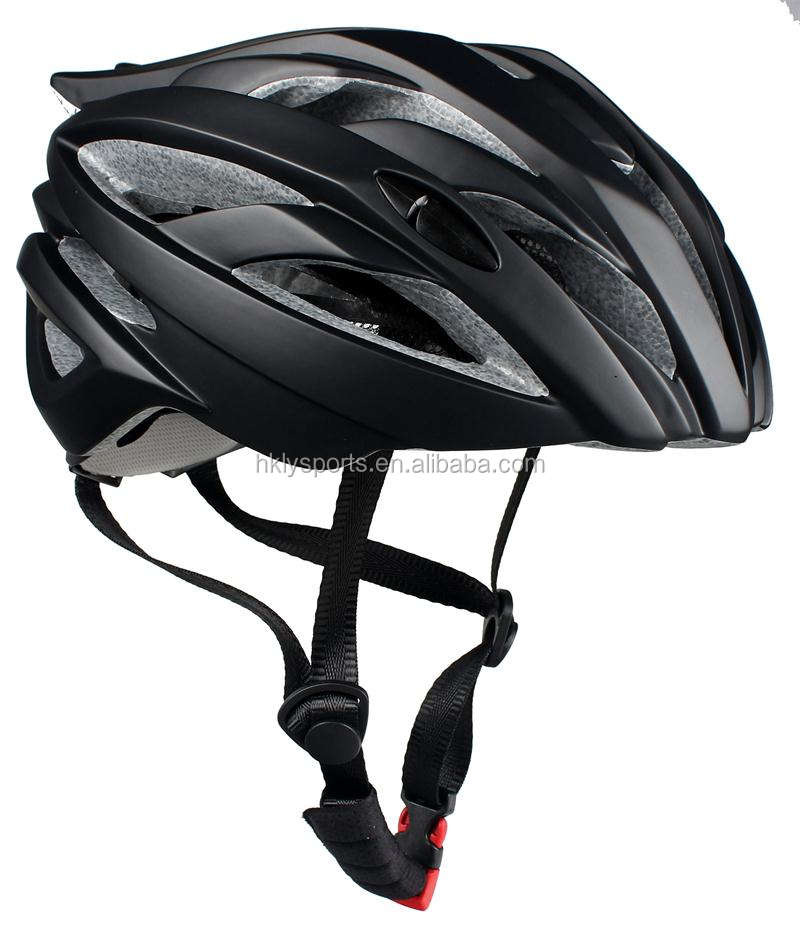 Shengtao Fabrikpreis ST938B In-Mold-Carbonfaser 1 Schicht PC + schwarzer EPS-Sportfahrrad-Sporthelm mit ITW-Schnalle
