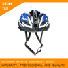 Blau-weißer klassischer Fahrradhelm, leichter Fahrradhelm