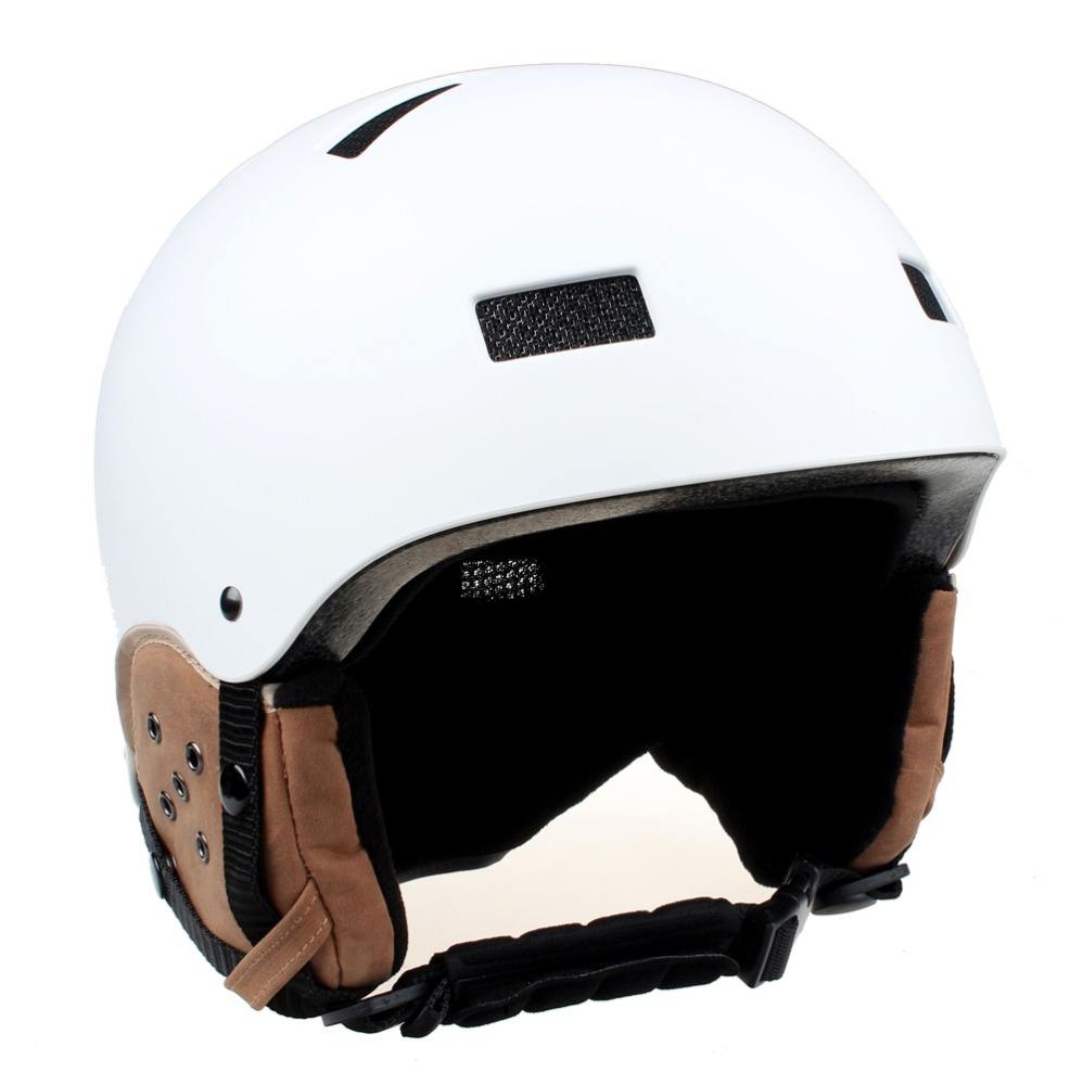 CE ASTM schützende ABS-Schale und EPS-Innenfutter für Ski- und Schneehelme mit Leder-Ohrenschützern