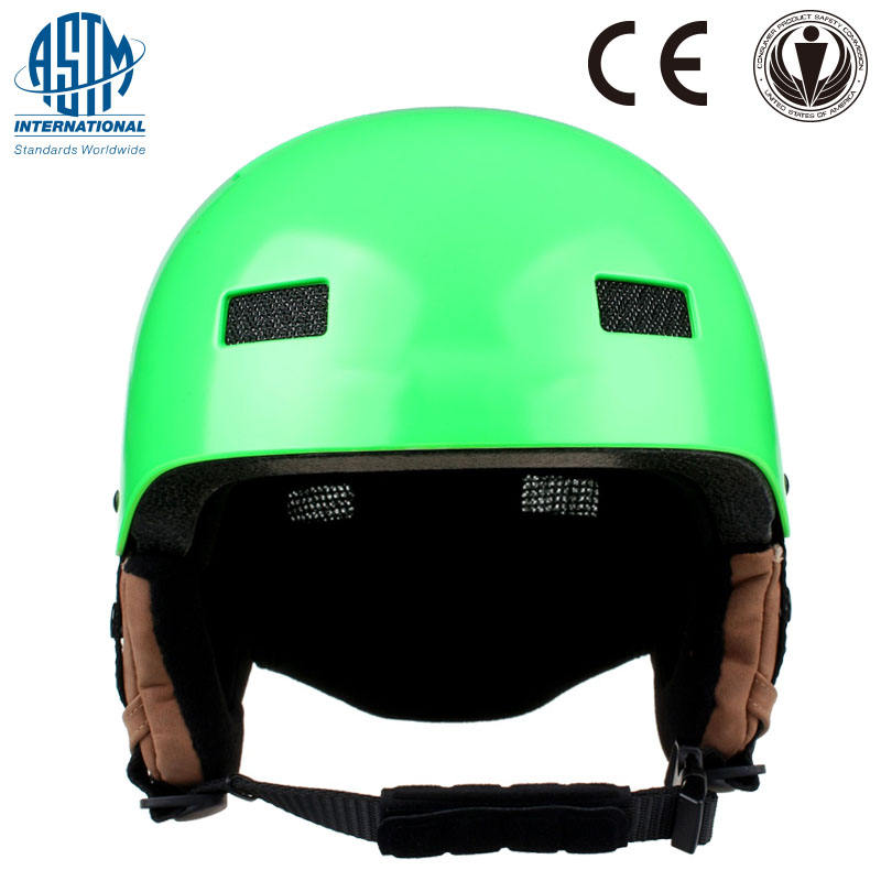 2017 neues Design, heißer Verkauf, Leder-Gehörschutz, Skihelm, beliebter Snowboard-Helm, Lederhelm
