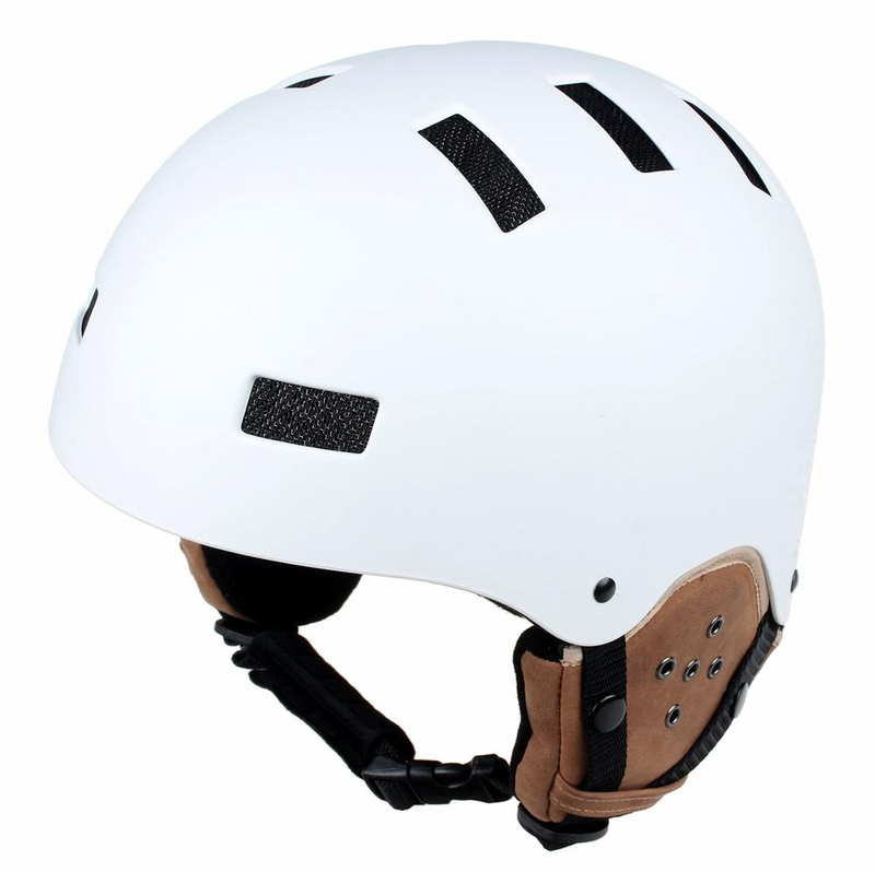 CE ASTM schützende ABS-Schale und EPS-Innenfutter für Ski- und Schneehelme mit Leder-Ohrenschützern