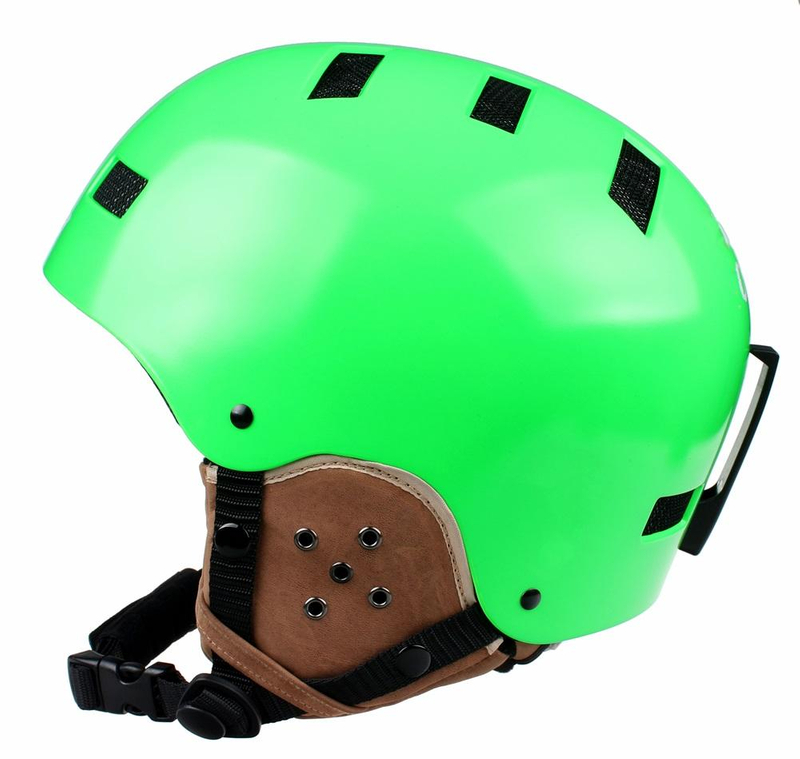 CE ASTM-zugelassener individueller Leder-Snowboard-Skihelm