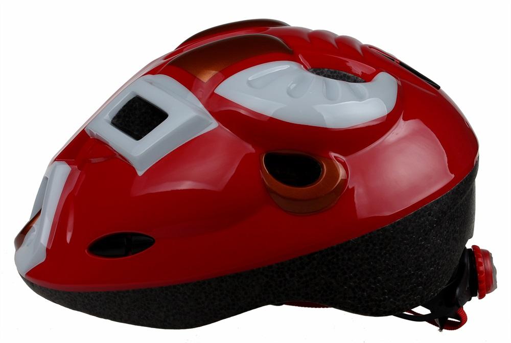 Chinesischer Lieferant Tier-Fahrradhelm PC In-Mold Schöner LED-Licht-Kinderfahrradhelm