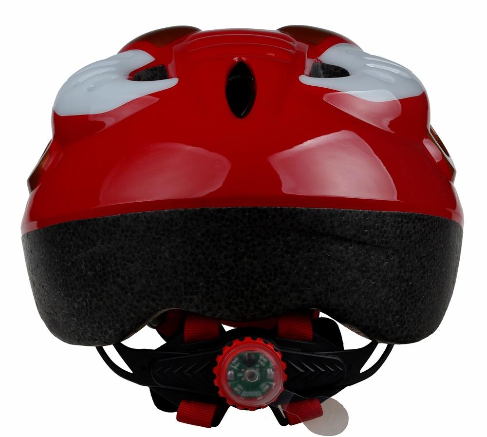 Chinesischer Lieferant Tier-Fahrradhelm PC In-Mold Schöner LED-Licht-Kinderfahrradhelm